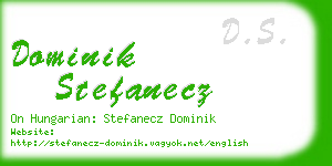 dominik stefanecz business card